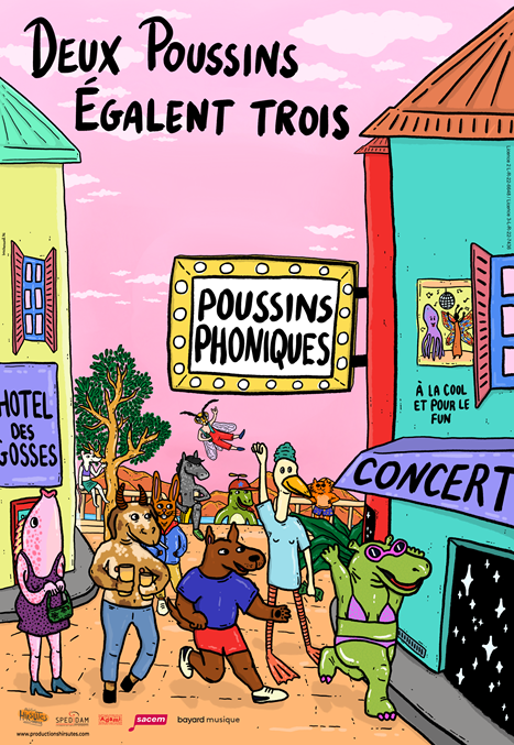 Affiche du groupe Les poussins Phoniques.