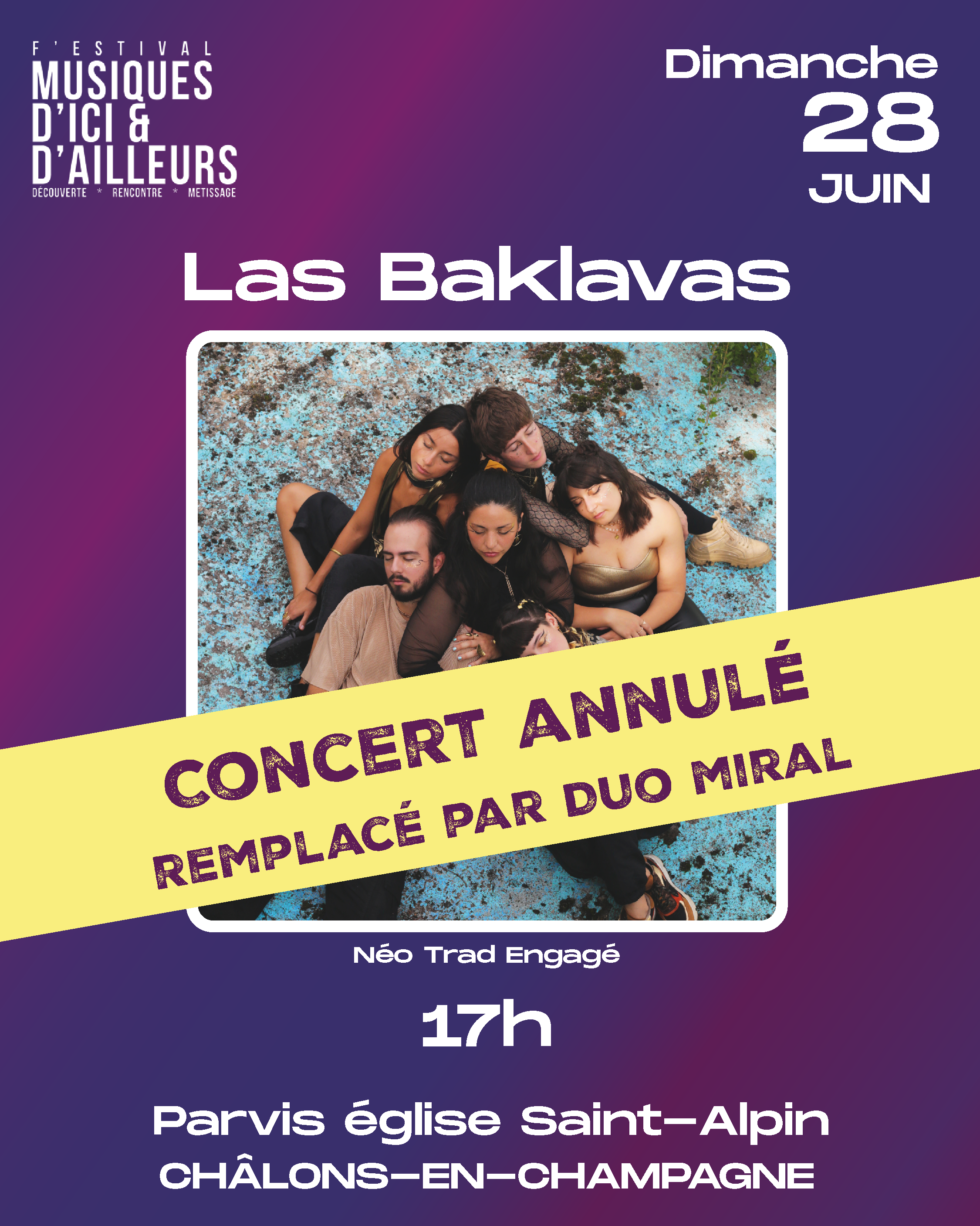 Annulation Remplacement concert